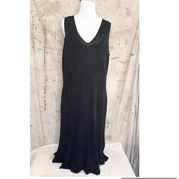 Ralph Lauren Metallic Sheer Knit Slip Dress - Picture 1 of 4